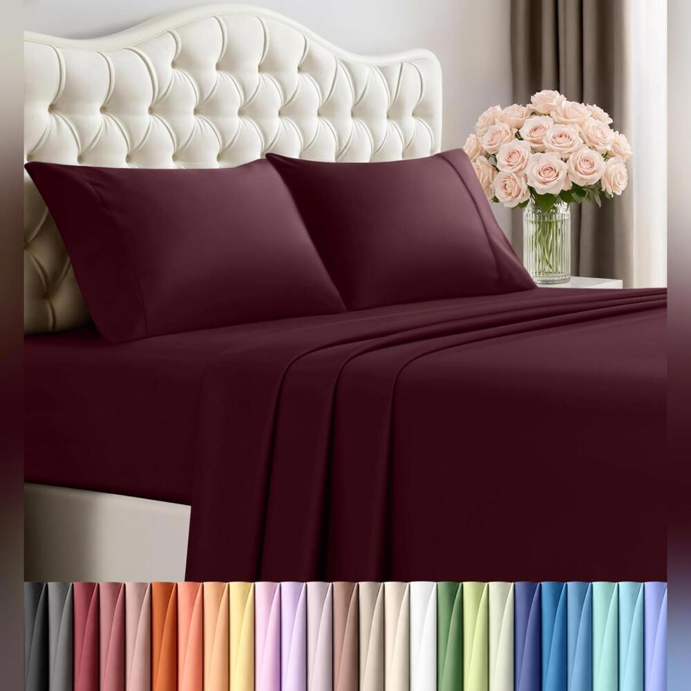 NWT Utopia Bedding Full Size Sheet Set, 4 PC: 1 Fitted, 1 Flat, 2 Pillowcases